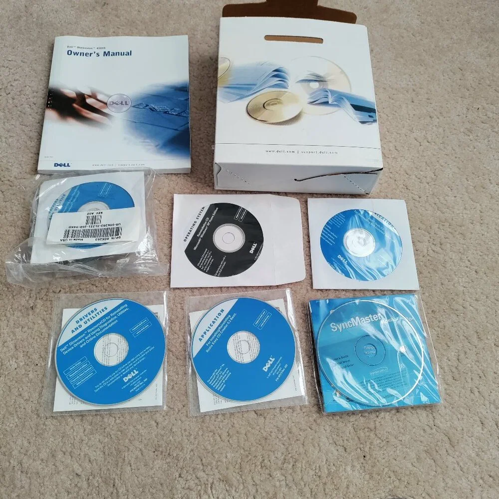 Dell Dimension 4500s Owners Manual, Box and Sealed Disks. EUC